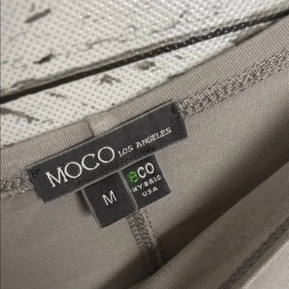 MOCO ECO shirt Tan long tunic - Short Sleeve T-Shirt- women’s M - Picture 2 of 3